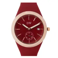 在飛比找博客來優惠-日本DW D3218 可愛輕盈小秒設計矽膠手錶 - 紅色