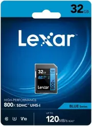SD Card Lexar 32GB 64GB 128GB 256GB Professional High-Performance 800x SDXC UHS-I DSLR Cameras