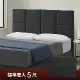 【Famo法摩】F101 亞麻貓抓布床頭片 黑色床頭板 超耐磨防潑水布料 好清潔保養5尺 - 標準雙人床頭片