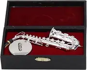 Respicefinem Sax Model Sax Gifts 15. 0×8. 0×5. Alto Saxophone Ornaments Sax Decoration Musical Instrument Model Gift With Box Base 14Cm Sax Model Sax Gifts