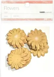 Paper Flowers, Sepia, 50/pk, 3.5cm, scrapbook -Kaisercraft 816