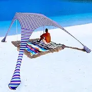 [Get Chakraed] Pop Up Beach Tent - Beach Sun Shade with UV light protection, 210 x 210 cm Beach Canopy Sun Shelter for Beach, Camping and Outdoors