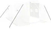 BECLOH Walk-in Tunnel Greenhouse with Sturdy Steel Frame, with 4 Roll-up Windows, Portable Plant Hot House, Vegetable Tomato Plant Fruit House (White, 4 x 3 x 2 m)