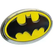 Fan Emblems DC Batman 1989 Logo 3D Black, Yellow and Chrome Car Badge - 9672-001