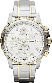 [FOSSIL] Dean Men's Dress Watch with Chronograph Display and Stainless Steel Bracelet Band