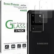 amFilm Galaxy S20 Ultra Back Camera Protector (2 Pack), Tempered Glass Film Screen Protector for Rear Camera Lens of Samsung Galaxy S20 Ultra (2020)