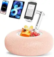 Tablet Stand Pillow,Tablet Pillow Stand for Reading,Pillow Stand Holder for Reading in Bed,Adjustable Tablet Pillow Stand for Lap with Detachable Bowl,for Bed with Soft Plush Fabric
