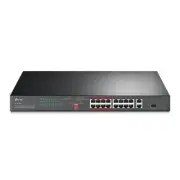 TP-Link TL-SL1218P 16-Port 100 Mbps + 2-Port Gigabit Switch with 16-Port PoE+