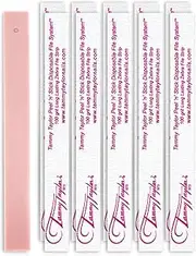 Tammy Taylor Zebra Disposable Nail File with 100/180 Grit for Artificial & Natural Nails - 25 Count Pink Coarse/Medium Grit - Professional Emery Boards for Acrylic, Gel & Nail Art