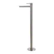 VALE Molla Floor Standing Bath Mixer with Swivel Spout - Brushed Nickel