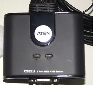 切換器ATEN宏正 CS22U VGA KVM多電腦切換器2口USB手動支持無線鍵鼠高清