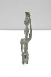 African Ashanti Bronze Female Statue Weight Ghana