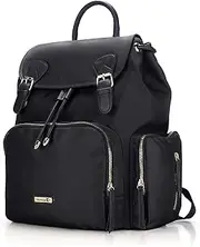 Hafmall Nappy Changing Backpack, Stylish Diaper Bag with Stroller Hooks, Multi-Functional Baby Bag for Mom Dad