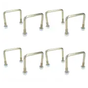 8 Pack M10 80mm x 75mm U-Bolt N-Bolt for Trailers with Nuts HIGH TENSILE