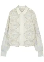 Free People Virgo Baby Printed Shirt - Cream - L (UK16-UK18 / L) L (UK16-UK18 / L)