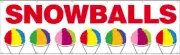 SNOWBALLS Vinyl Banner Concession Sign 3x10 ft - wb