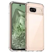 For Google Pixel 8a Clear Case TPU + Acrylic Back Cover (Big Rear Lens Hole)