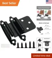 Semi-Concealed Overlay Cabinet Hinges - Self Closing - Built Tough - Rust-Proof