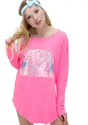 [Wildfox Couture] Hologram Unicorn Tuscany Tunic