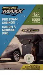 SurfaceMaxx Pro Foam Cannon Car Pressure Washer for Vehicles 5000 PSI - NEW