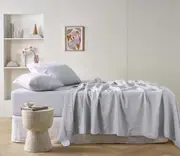 Dove Grey French Linen Sheet Set
