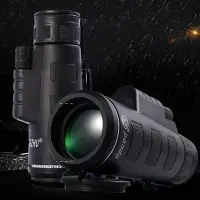 在飛比找露天拍賣優惠-熊貓手機望遠鏡40x60雙調單筒高清高倍微光夜視綠膜防塵蓋 