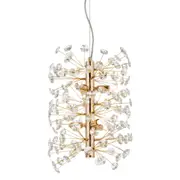 Lerida 6 Light Golden Sputnik Vertical Pendant Light