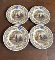 ROYAL STAFFORD Homeland Capercaille Grouse 8 1/4” Salad Plates Set of 4 NEW!
