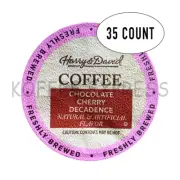 Harry & David Coffee, Chocolate Cherry Decadence, 35 Single Serve Cups