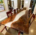 108" x 48" Epoxy Wooden Table Resin Masterpiece for Your Dining Room