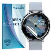 [3 Pack] Samsung Galaxy Watch4 (44 mm) Ultra Clear TPU Film Screen Protectors by MEZON – High Protection, Shock Absorption (Watch 4 44mm, Clear)