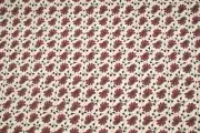 Silk Like Fabric Material Paisley Design Cream Red 45" Width X 4.5 Yards Length