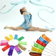 20Pcs 2M GYMNASTIC RIBBON Rhythmic Dancing Streamer Ribbons Baton Twirling Rod