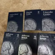 New Whitman Coin Folders Lot of 12Classic Blue (no coins) - All Different