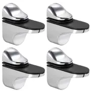 Glass Shelf Bracket, Glass Clamp Solid Zinc Alloy Adjustable for 3-20mm 4Pcs
