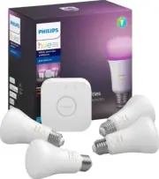 Philips Hue White and Color Ambiance LED Smart Bulb Starter Kit 4pk A19