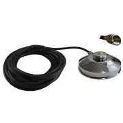 Tram 1237-MUHF Chrome 3 1/2" Coax Magnet Mount 17FT Cable Mini UHF Connector