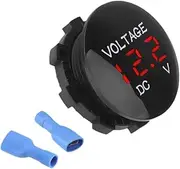 Folpus Car Voltage Gauge Voltage Meter Tester for 12V-24V Automotive Test Light Direct Replace Voltmeter, Red Digital