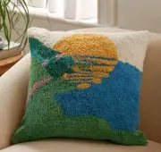 Urban Outfitters Valley Cruise Press Big Sur Tufted Throw Pillow SUNSET CALI NEW