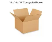 16 x 16 x 10" Corrugated Boxes. Bundle of 25pcs - Quick Shipping