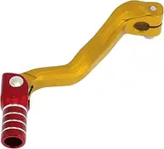 X AUTOHAUX Folding Motorcycle Gear Shifter Lever for Bosuer M4 Pedal Shift Lever Arm Gold Tone Red Silver Tone