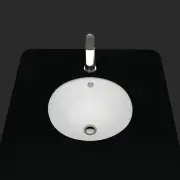 WS Bath Collections Under MA 037 Under 17-5/16" Round Ceramic - White