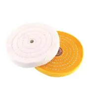 Hilitchi 2 Pcs 6 Inch Extra Thick Buffing Polishing Wheels for Bench Grinder,