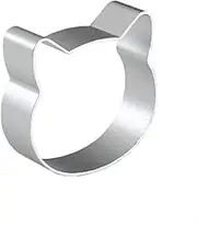 2 Pcs Cookie Cutters, Aluminum Alloy Cartoon Cat Head Design Pastry Cookie Cutter Suitable for Cookie Cake Fondant DIY Baking Bakeware Decoration