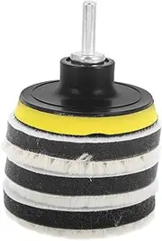 JUMPLAWN 5 Sets Wool Buffing Pad Car Polishing Durable Lambs Wool Buffing Discs with Drill Adapter for Detailing and Waxing