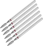AUTSUPPL 6pcs Manicure Drill Bits Set Nail Accessories for Polishing Cuticle Removal Replacement Nail Drill Bits for Home Salon