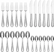 [Oneida] Tibet Hammered Cutlery Set (24 Pieces)