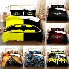Batman Superhero Quilt/Duvet/Doona Cover Bed Set+Pillowcase Single Double Queen