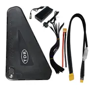 TDR 48V 20AH Lithium eBike Battery Hard Case Triangle Pack for 500W 750W 1500W 1800W Motor Kits BMS USB XT60 Charger Waterproof PVC 18650 Cells 50A Discharge