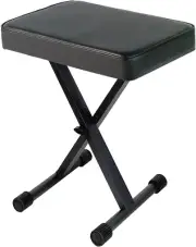 Keyboard Bench Padded Cushion X-Style Height Adjustable 14.5-18.5In Piano Stool